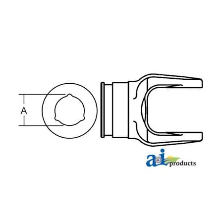 A & I Products Inner Tube Yoke 3" x5" x4" A-BP204066852-A